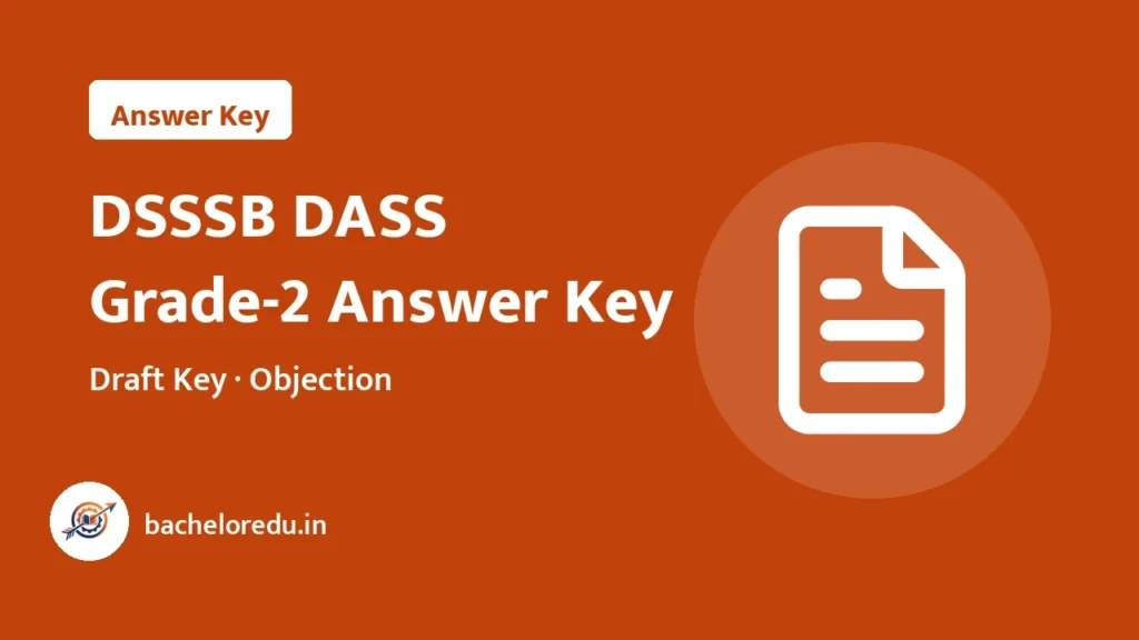 DSSSB DASS Grade-2 ASO Answer Key 2026