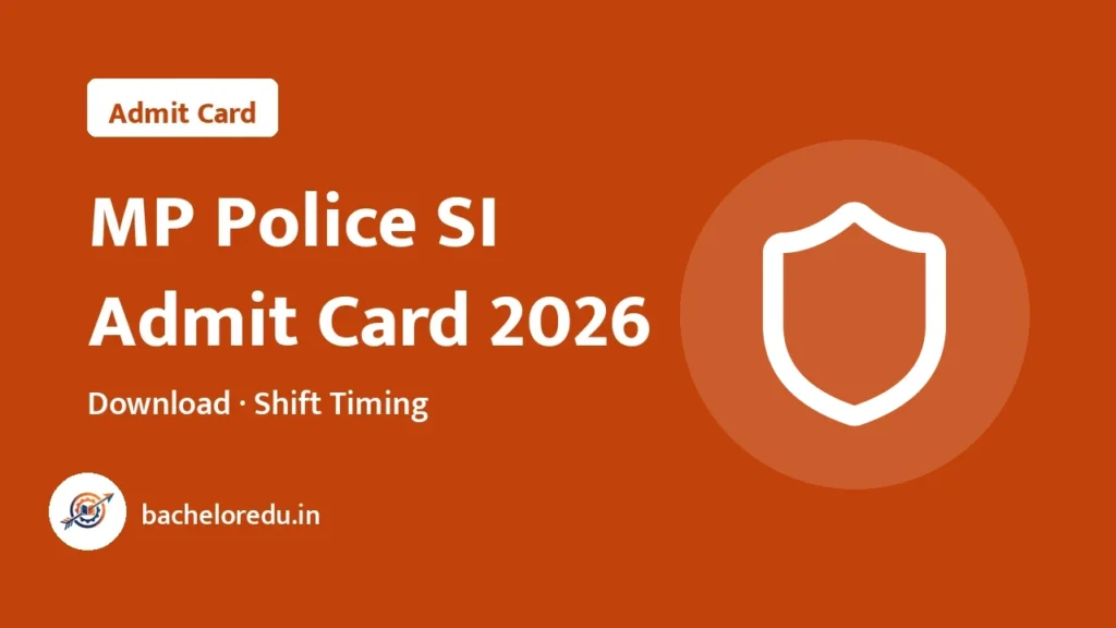 MP Police SI Admit Card 2026