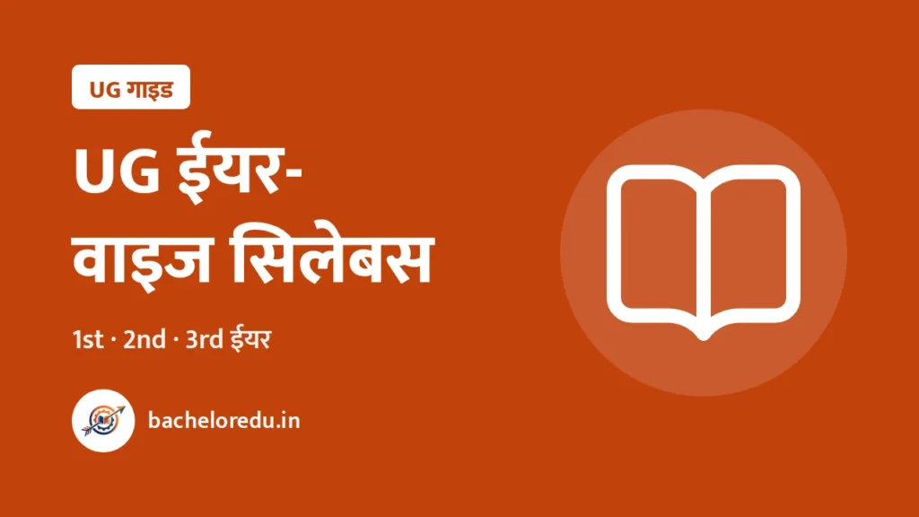 MP UG year wise syllabus: 1st 2nd 3rd year