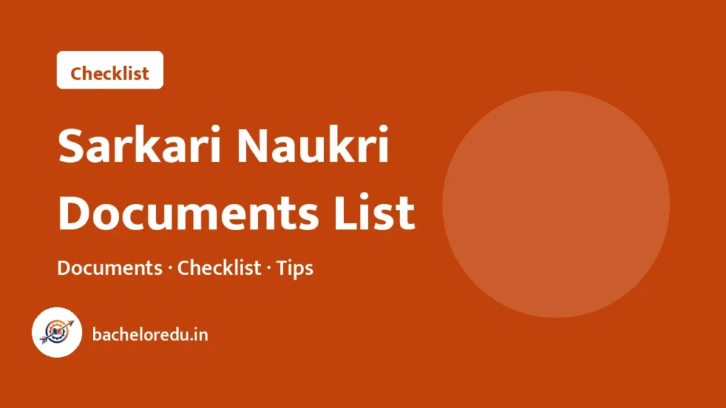 Sarkari Naukri Documents List